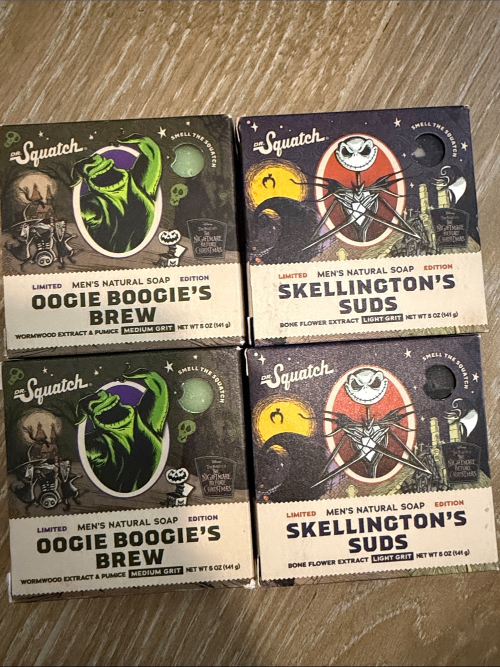 Dr. Squatch Ltd Ed Nightmare Before Xmas Bundle of 4 soaps
